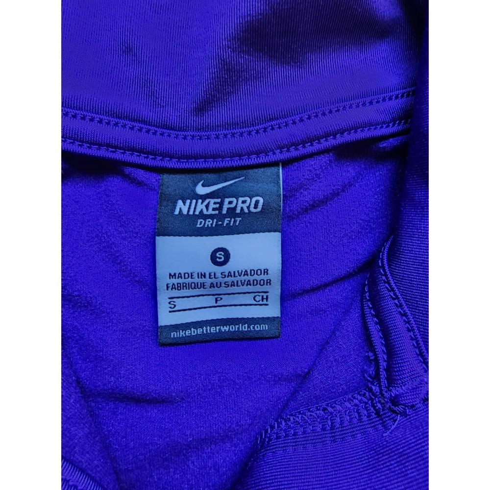 Nike Pro Dri-Fit Purple Quarter Zip Fitted Pullover Womens Small Slim Fit - Picture 5 of 5